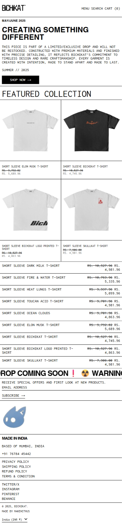 Mobile view with bottom navigation bar